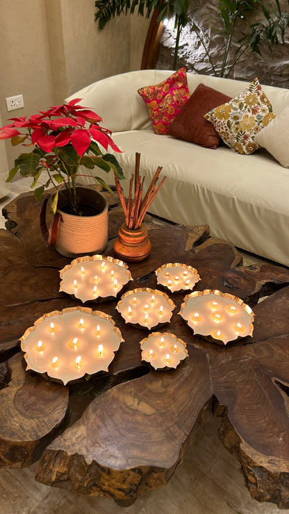 Set of 3 Candles - Floral Urli
