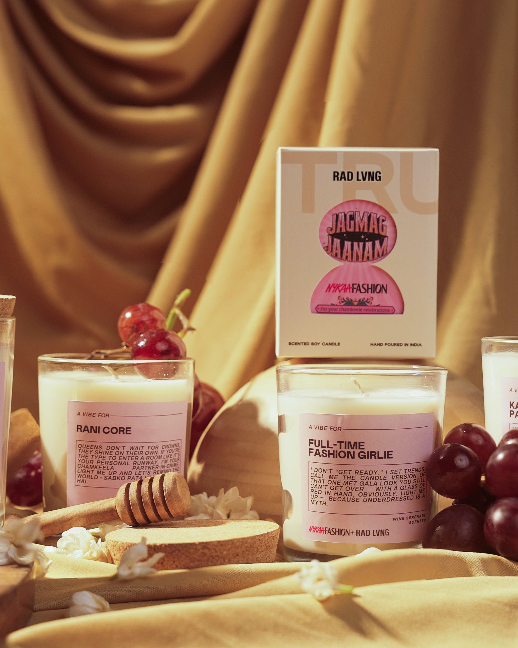 Full-time Fashion Girlie Wine Serenade Candle | RAD LVNG x Nykaa