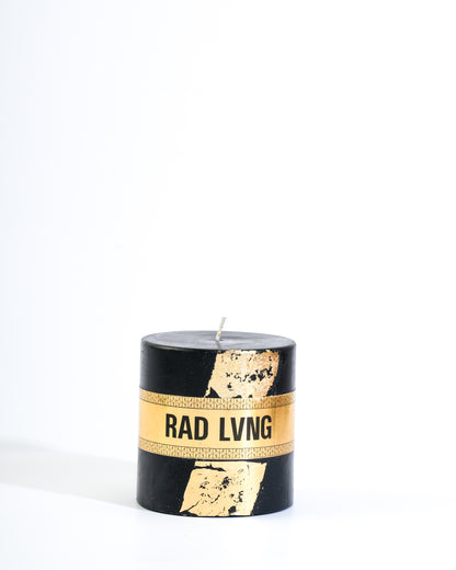 Black and Golden Pillar Candle