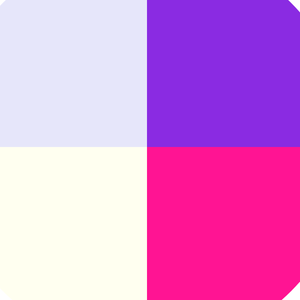 Blue Violet - Deep Pink - Lavender - Ivory