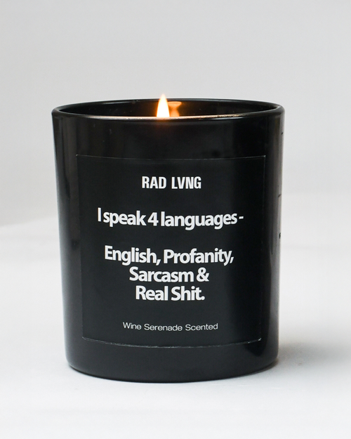 FLY #7 Wine Serenade scented soy candle in elegant glass jar
