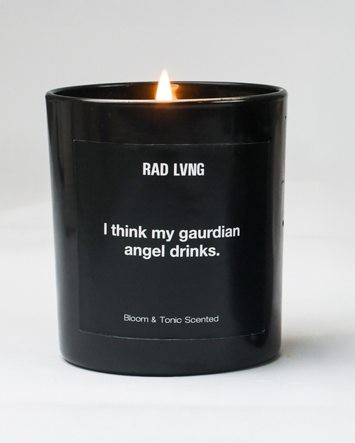 Fly 4 sparkling mandarin scented candle in glass jar, premium home fragrance for living room