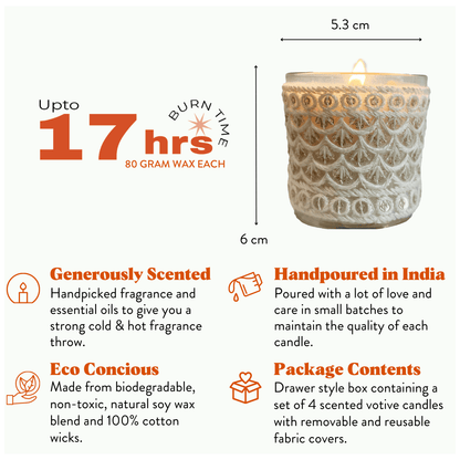Mehfil - Set of 4 Votive Candles