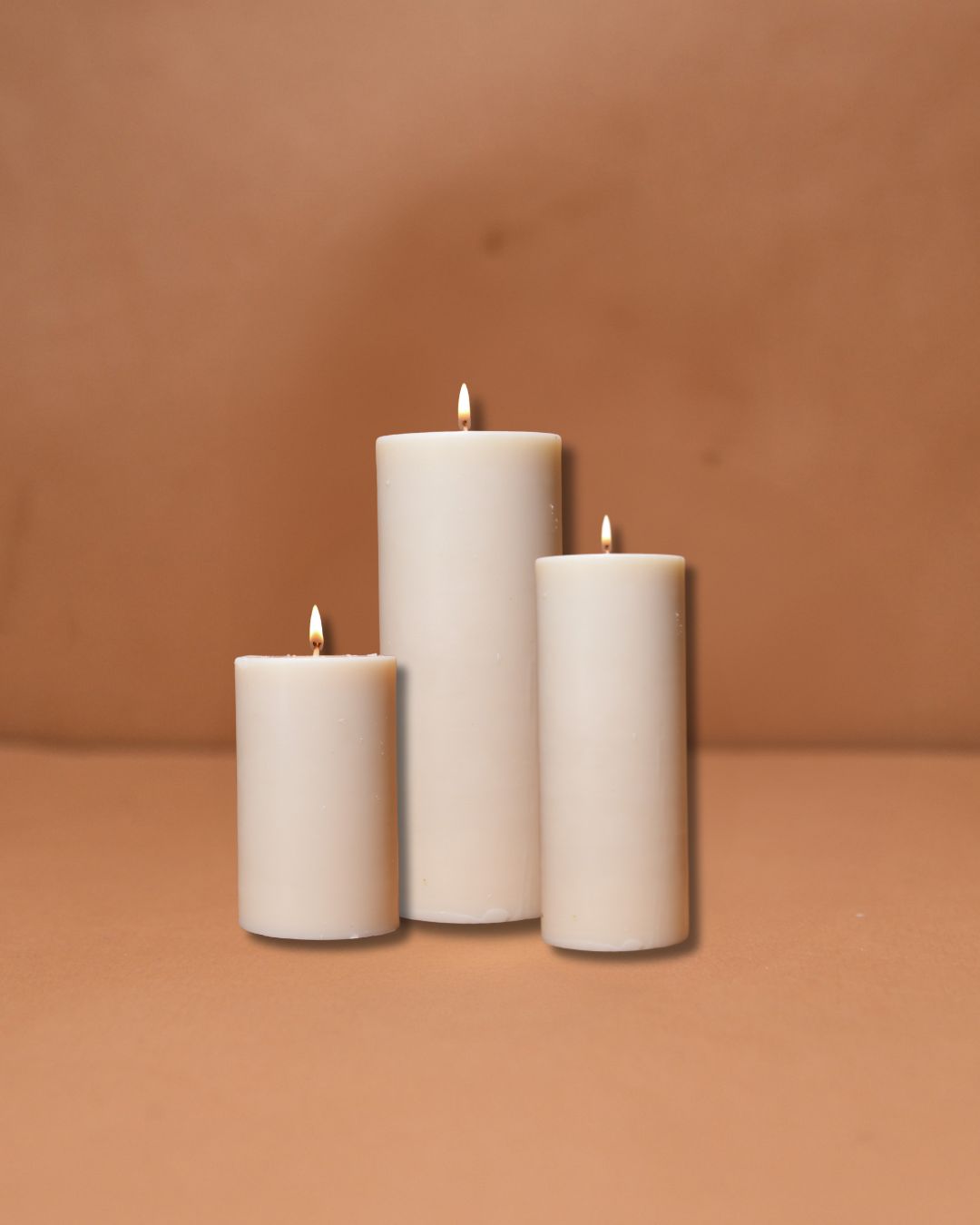 Unscented Pillar Candles