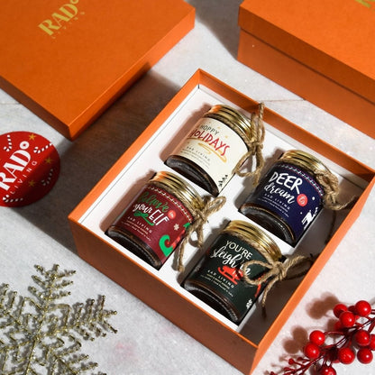 Set of 4 Scented Candle Jars with Lid - Oh What Fun!