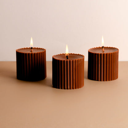 Combo of 3 Powder Blue 'Faith' Candles - Oceanic Mist Scented
