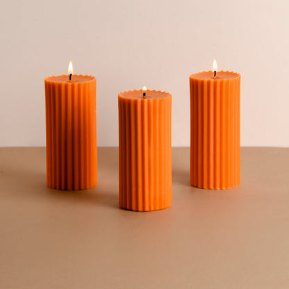 Combo of 3 Powder Blue 'Belief' Candles - Oceanic Mist Scented