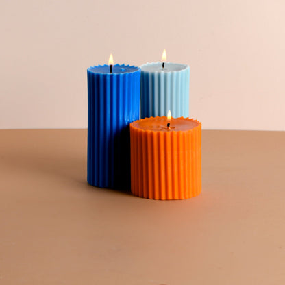 Set of 3 - Multicolour Belief & Faith candles