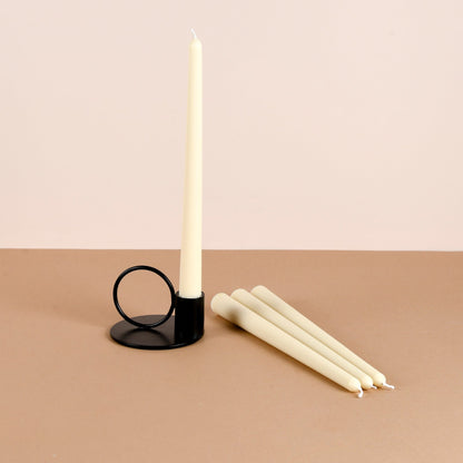 Set of 4 Powder Blue Tapered Candles - Oceanic Mist Scented