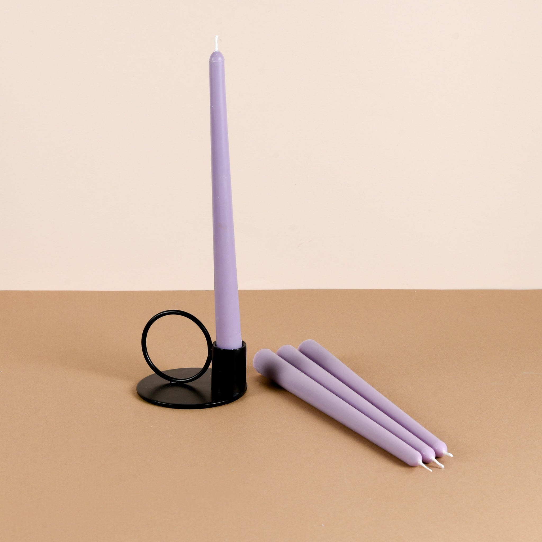 Set of 4 Lavender Tapered Candles - Lavender Fields Scented