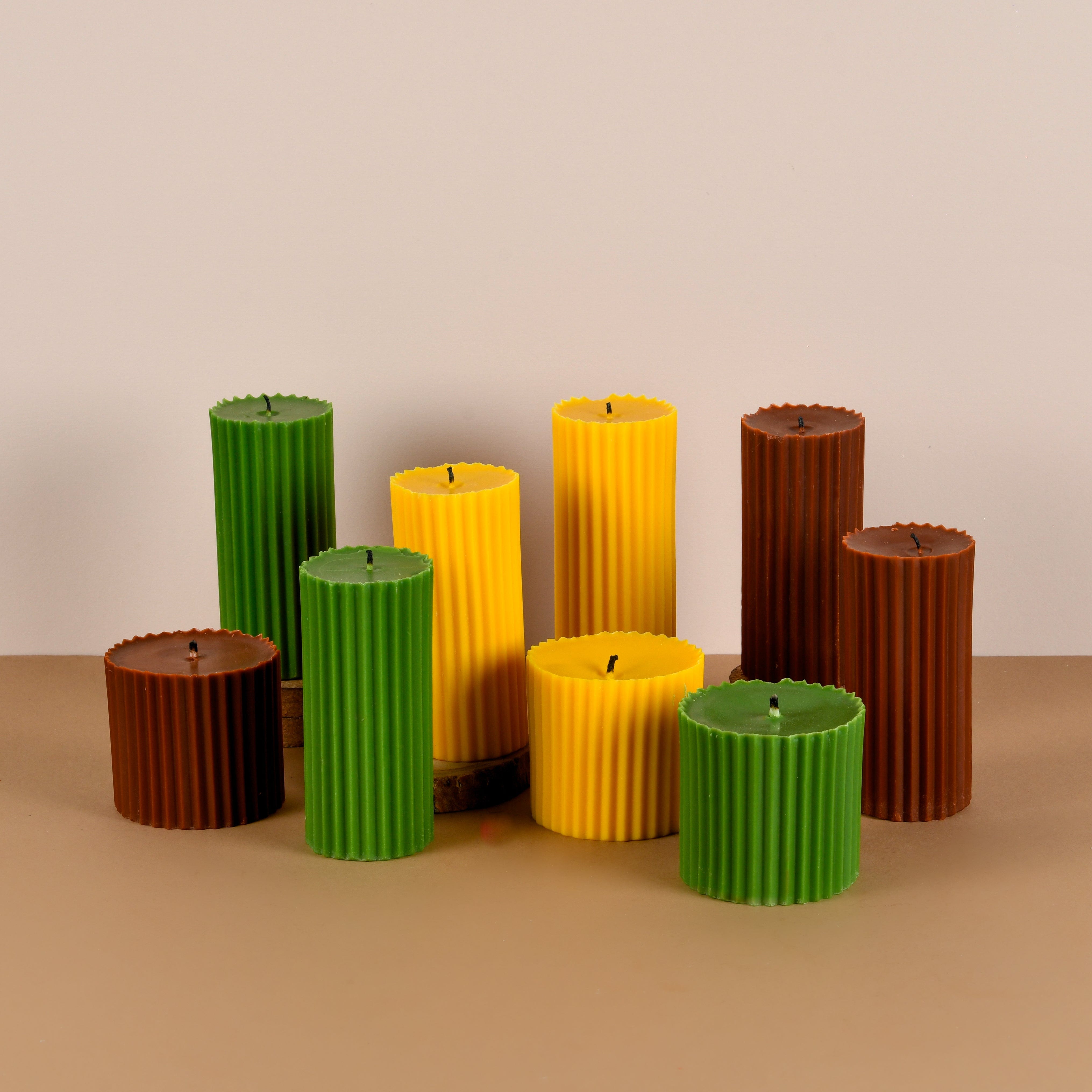 Fruit Groove - Set of 9 Scented 'Belief' & 'Faith' Pillar Candles