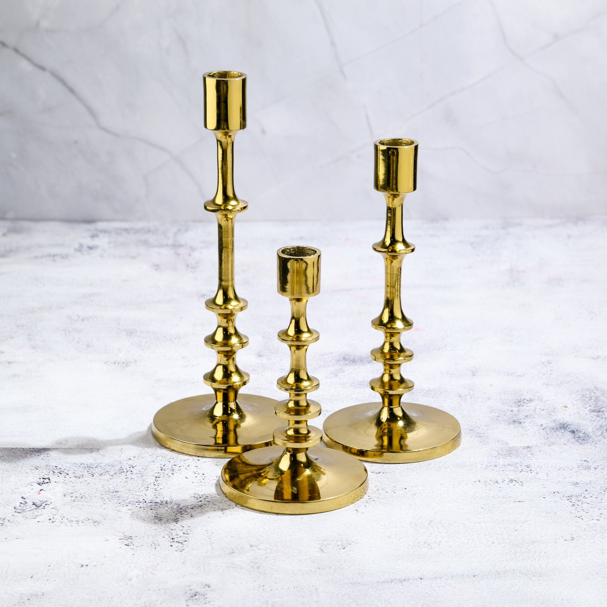 Rose Gold Radiance - Set of 3 Candle Stands | Candle Holder