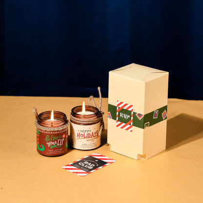 Oh What Fun! - Set of 2 Scented Candle Jars with Lid