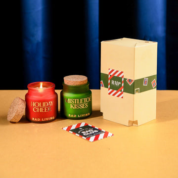 Holiday Cheer & Mistletoe Kisses - Set of 2 Votive Candles