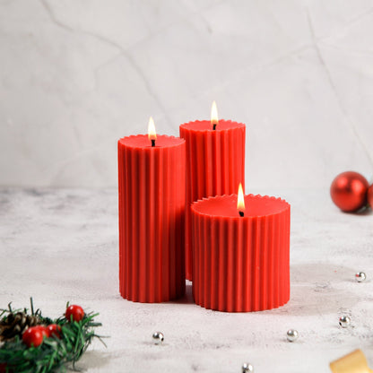 Combo of 3 Scented Pillar Candles- Belief & Faith