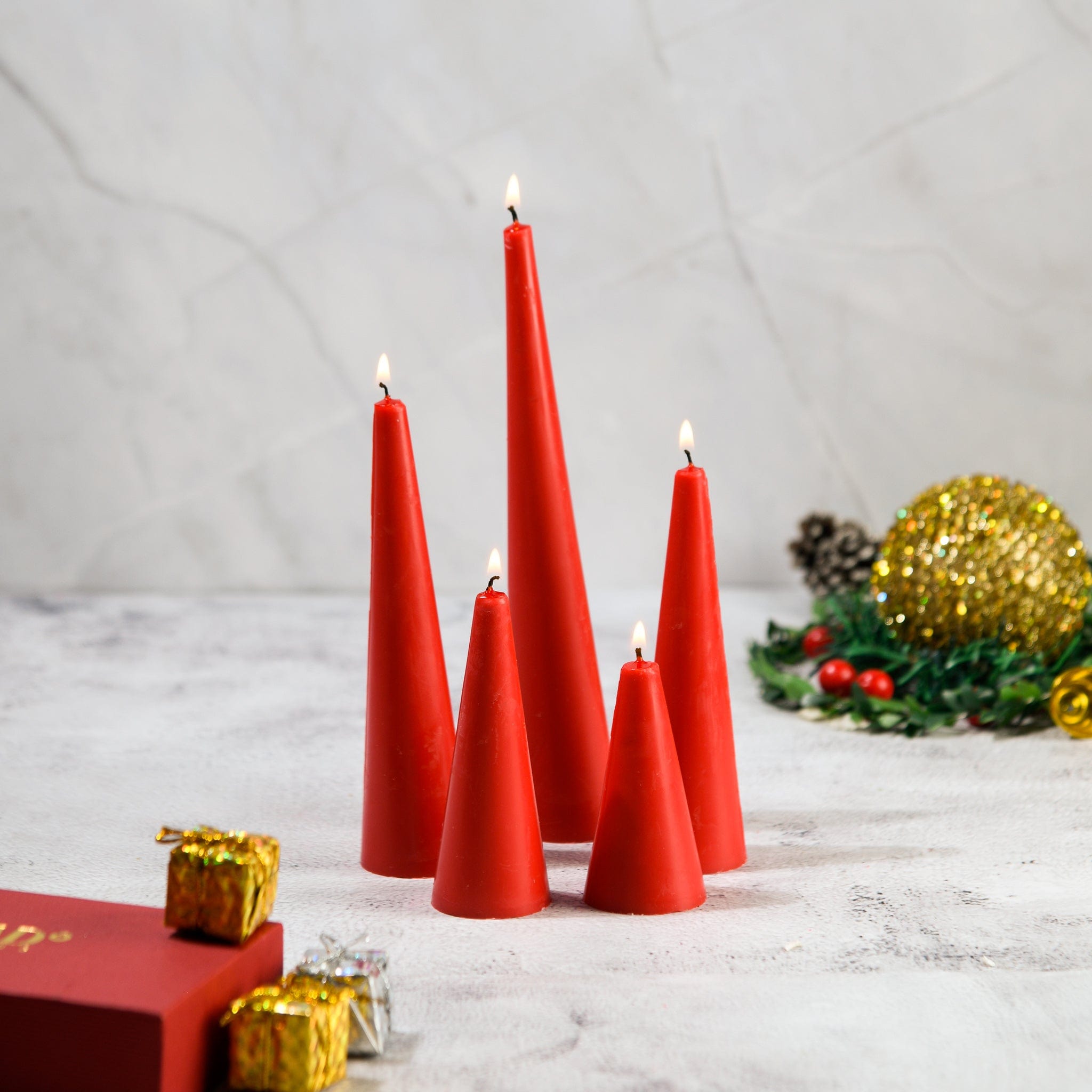 Sunshine Set of 5 Candles - Christmas Colors & Fragrances