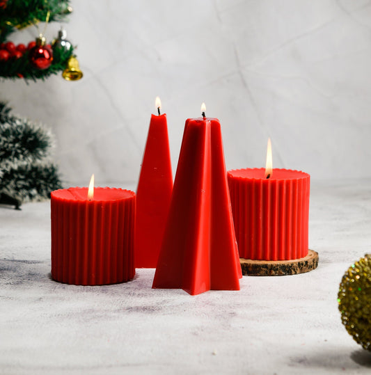 Set of 4 Bergamot & Vanilla Scented Candles - Hope, Grace &  2Faith