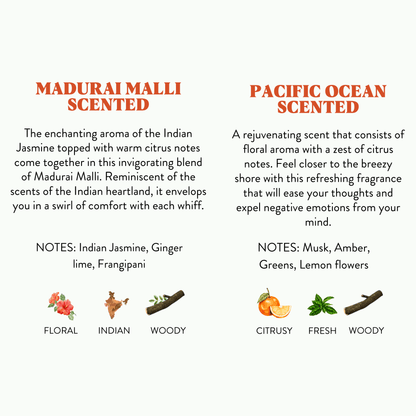 Inaayat - Set of 2 Scented Votive Candles (Madurai Malli & Pacific Ocean Scented)