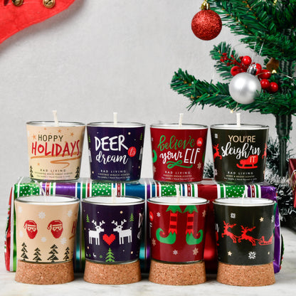 Set of 4 Scented Votive Candles - Oh What Fun!