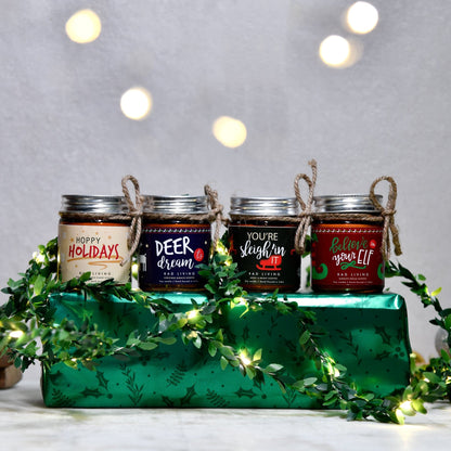 Set of 4 Scented Candle Jars with Lid - Oh What Fun!