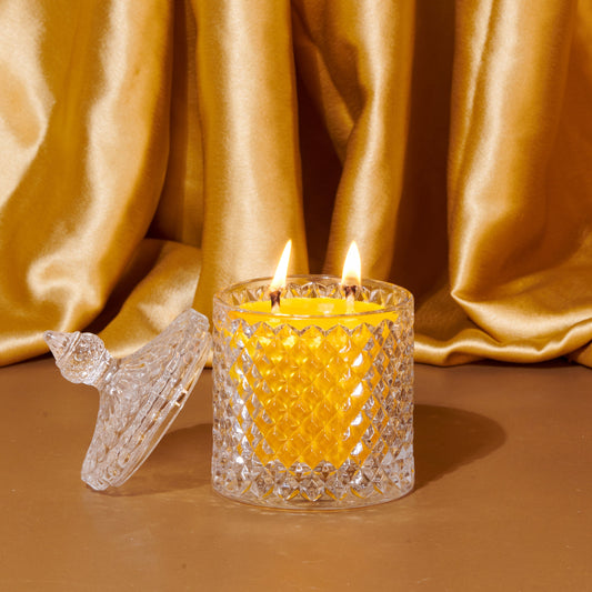 Illuminate- Lemongrass Tang Scented 2 Wick Candle jar
