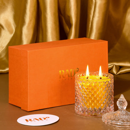 Illuminate- Lemongrass Tang Scented 2 Wick Candle jar