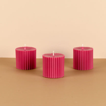 Combo of 3 Powder Blue 'Faith' Candles - Oceanic Mist Scented