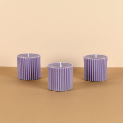 Combo of 3 Powder Blue 'Faith' Candles - Oceanic Mist Scented