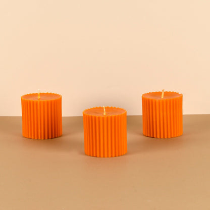 Combo of 3 Powder Blue 'Faith' Candles - Oceanic Mist Scented