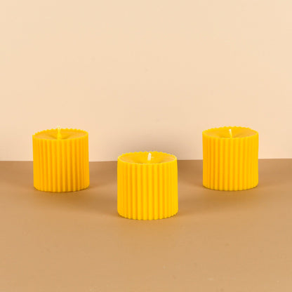 Combo of 3 Powder Blue 'Faith' Candles - Oceanic Mist Scented