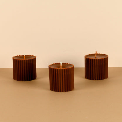 Combo of 3 Powder Blue 'Faith' Candles - Oceanic Mist Scented