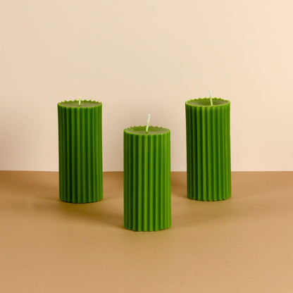 Combo of 3 Powder Blue 'Belief' Candles - Oceanic Mist Scented