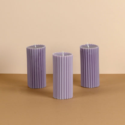 Combo of 3 Powder Blue 'Belief' Candles - Oceanic Mist Scented