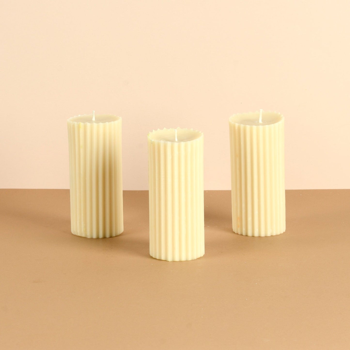 Combo of 3 Powder Blue 'Belief' Candles - Oceanic Mist Scented