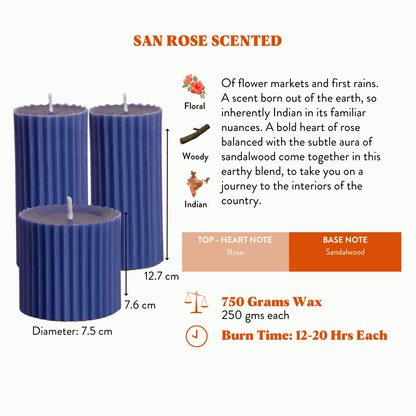 Combo of 2 'Belief' & 1 'Faith' Scented Candles - San Rose Scented